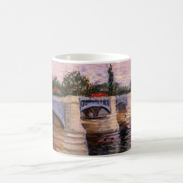 Van Gogh Seine River with Pont del Grande Jette Coffee Mug (Center)