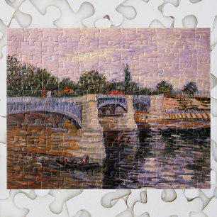 Van Gogh Seine River with Pont del Grande Jette Jigsaw Puzzle