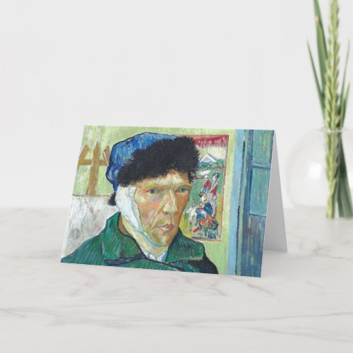 Van Gogh Self_portrait Bandaged Ear Art Painting Card