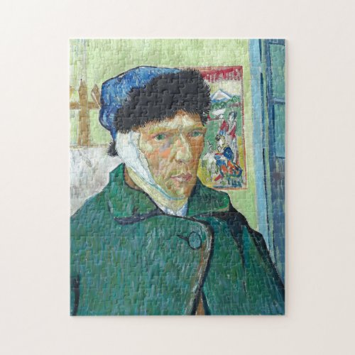 Van Gogh Self_portrait Bandaged Ear Art Painting Jigsaw Puzzle