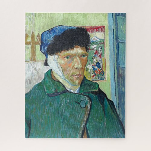 Van Gogh Self_portrait Bandaged Ear Art Painting Jigsaw Puzzle