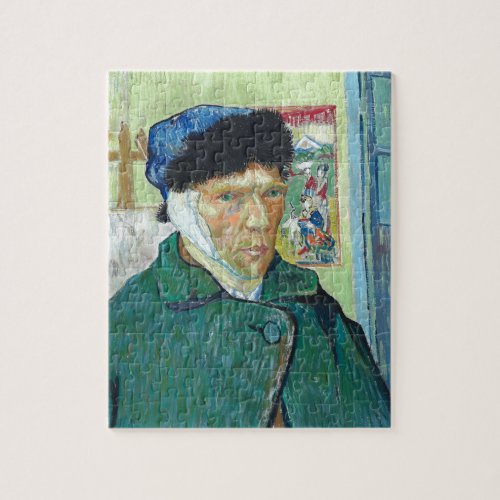 Van Gogh Self_portrait Bandaged Ear Art Painting Jigsaw Puzzle