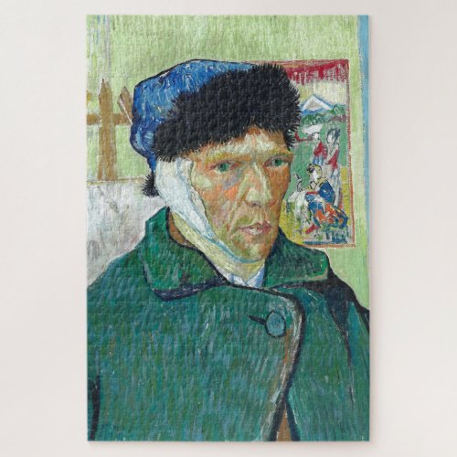 Van Gogh Self_portrait Bandaged Ear Art Painting Jigsaw Puzzle
