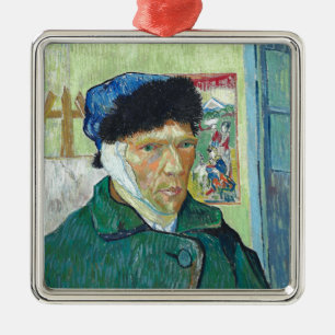 Van Gogh Self-portrait Bandaged Ear Art Painting Metal Ornament