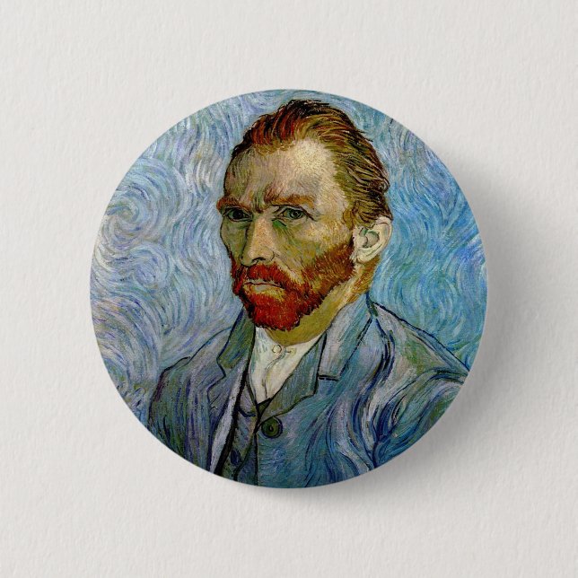 Van Gogh Self Portrait Button (Front)