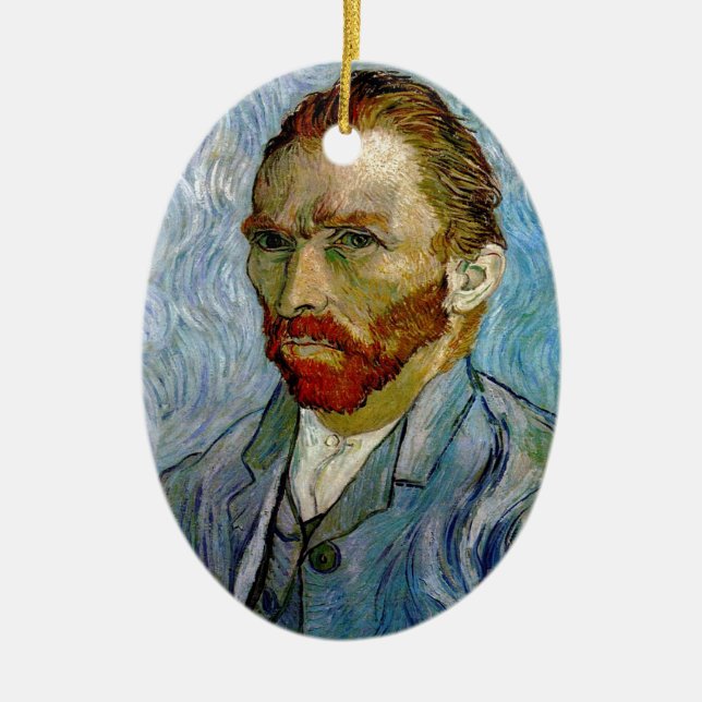 Van Gogh Self Portrait Ceramic Ornament (Front)