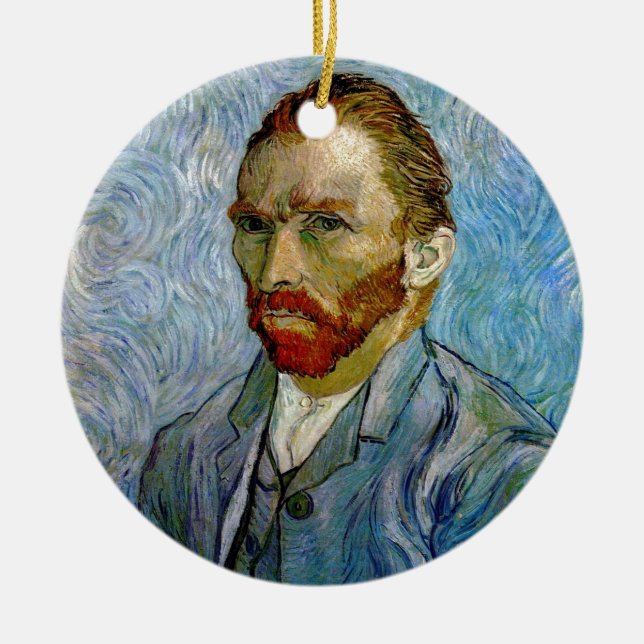Van Gogh Self Portrait Ceramic Ornament (Front)
