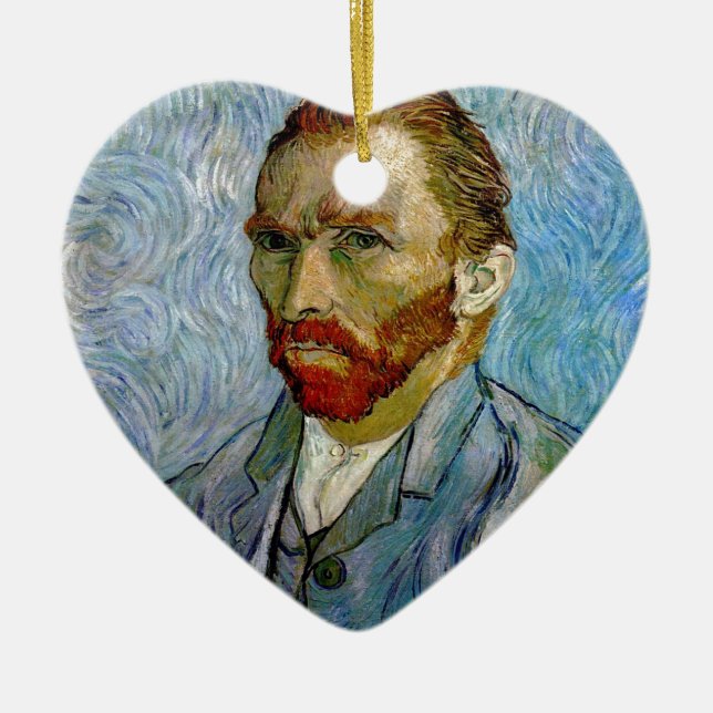 Van Gogh Self Portrait Ceramic Ornament (Front)