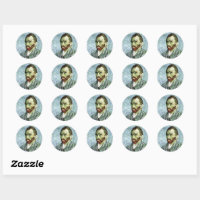 Round Vinyl Stickers - Van Gogh - Self Portrait – The Van Gogh Store