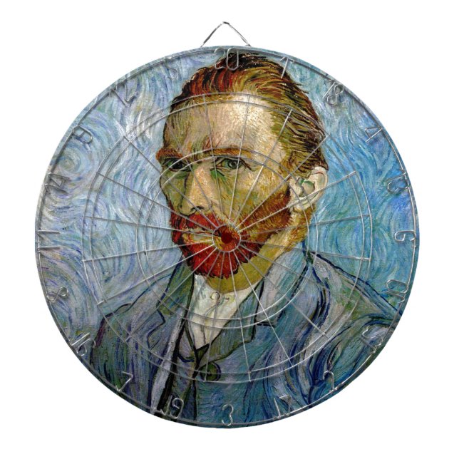 Van Gogh Self Portrait Dart Board (Front)