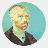 Round Vinyl Stickers - Van Gogh - Self Portrait – The Van Gogh Store