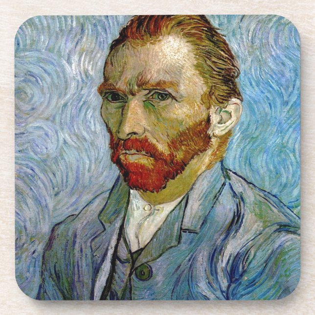 Van Gogh Self Portrait Drink Coaster (Front)