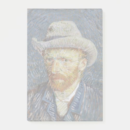 Van Gogh Self Portrait Grey Felt Hat Painting Art Post_it Notes