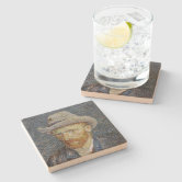 Vincent van Gogh | Self Portrait with Felt Hat Stone Coaster