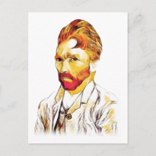 Van Gogh Self Portrait _ Hair Do Postcard