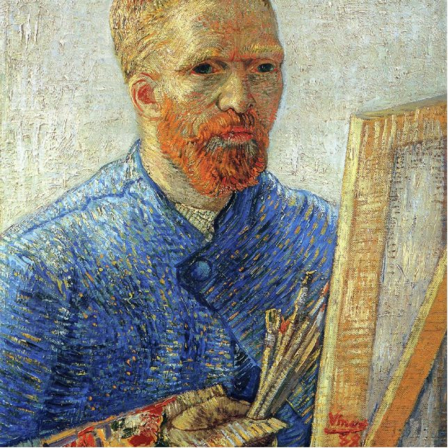 Van Gogh Self-Portrait in Front of the Easel Statuette (Front)