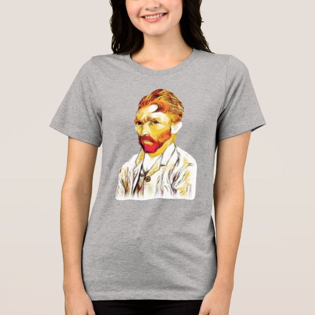 Van Gogh Self Portrait New Hair Do Tri-Blend Shirt (Front)