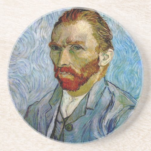 Van Gogh Self Portrait Sandstone Coaster