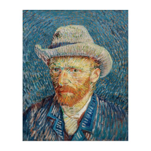 Van Gogh _ Self Portrait with a Grey Felt Hat Acrylic Print