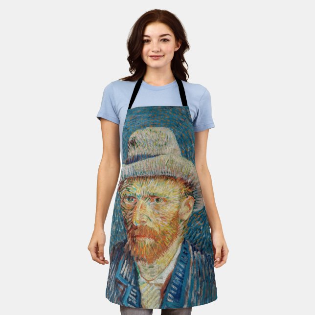 Van Gogh - Self Portrait with a Grey Felt Hat Apron (Worn)