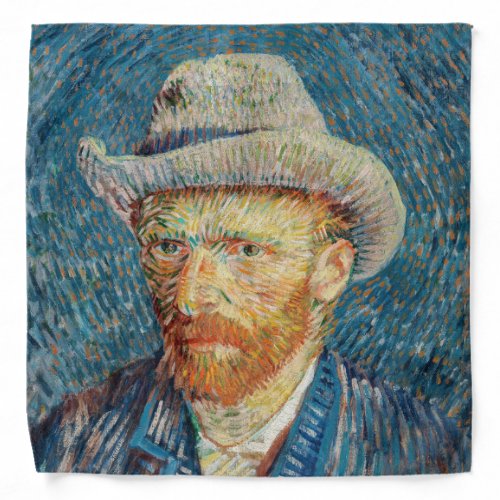 Van Gogh _ Self Portrait with a Grey Felt Hat Bandana