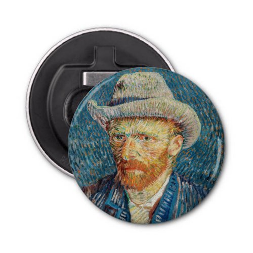 Van Gogh _ Self Portrait with a Grey Felt Hat Bottle Opener