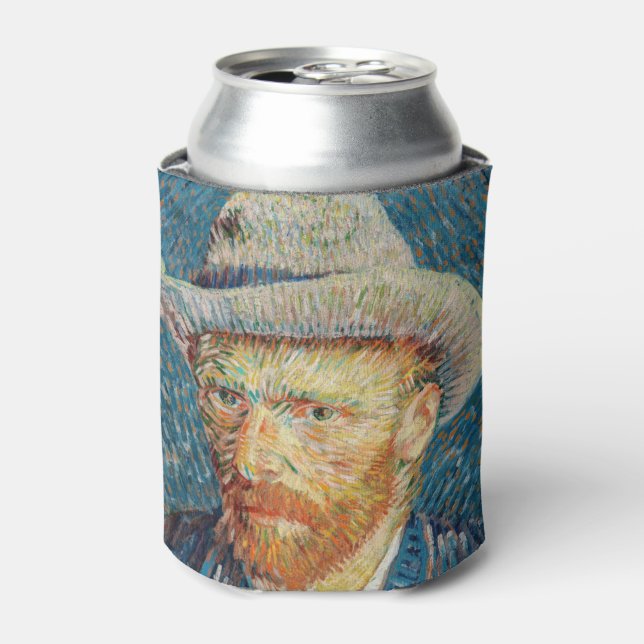 Van Gogh - Self Portrait with a Grey Felt Hat Can Cooler (Can Front)