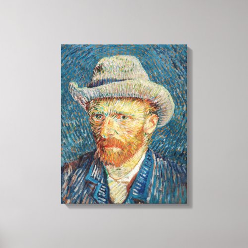 Van Gogh _ Self Portrait with a Grey Felt Hat Canvas Print