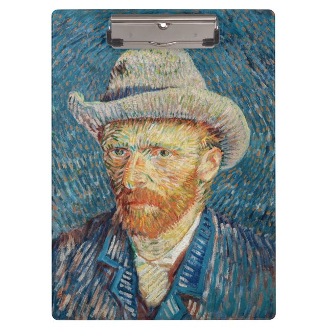 Van Gogh - Self Portrait with a Grey Felt Hat Clipboard (Front)