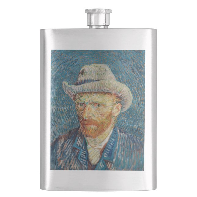 Van Gogh - Self Portrait with a Grey Felt Hat Flask (Front)