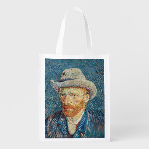 Van Gogh _ Self Portrait with a Grey Felt Hat Grocery Bag