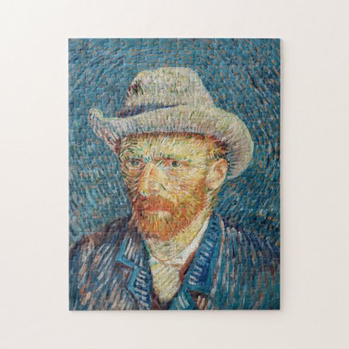 Van Gogh _ Self Portrait with a Grey Felt Hat Jigsaw Puzzle
