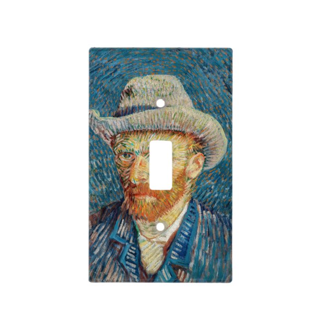 Van Gogh - Self Portrait with a Grey Felt Hat Light Switch Cover (Front)
