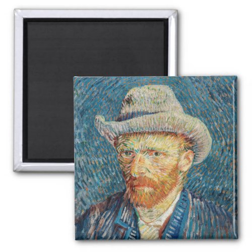 Van Gogh _ Self Portrait with a Grey Felt Hat Magnet