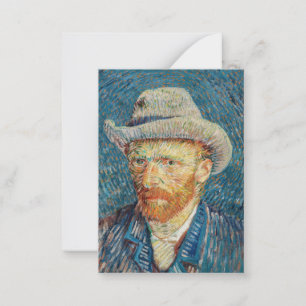 Van Gogh - Self Portrait with a Grey Felt Hat Note Card