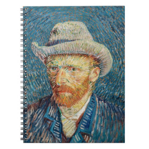 Van Gogh _ Self Portrait with a Grey Felt Hat Notebook