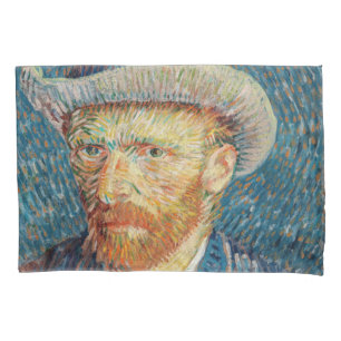 Van Gogh - Self Portrait with a Grey Felt Hat Pillow Case
