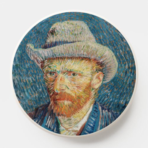 Van Gogh _ Self Portrait with a Grey Felt Hat PopSocket