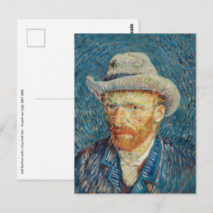 Van Gogh - Self Portrait with a Grey Felt Hat Postcard