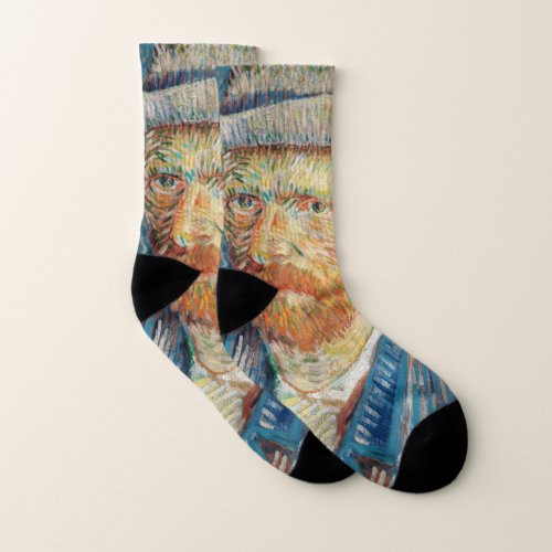 Van Gogh _ Self Portrait with a Grey Felt Hat Socks