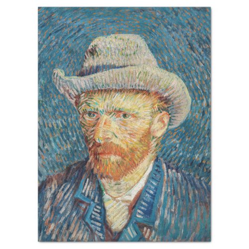 Van Gogh _ Self Portrait with a Grey Felt Hat Tissue Paper