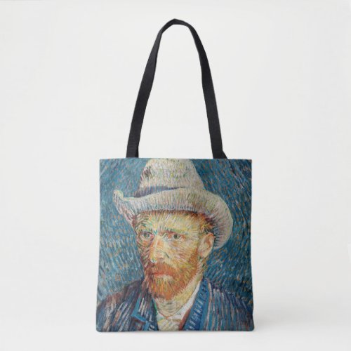 Van Gogh _ Self Portrait with a Grey Felt Hat Tote Bag