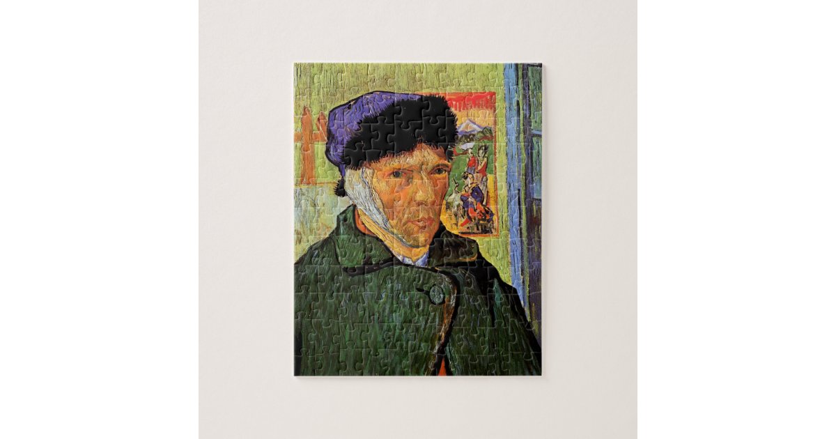 Van Gogh Self Portrait With Bandaged Ear Jigsaw Puzzle Zazzle Com
