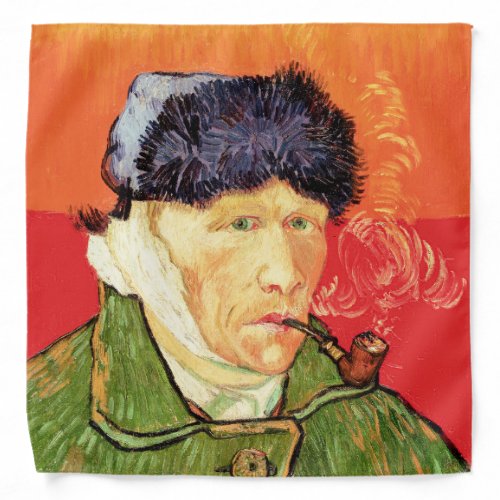 Van Gogh _ Self Portrait with Bandaged Ear  Pipe Bandana