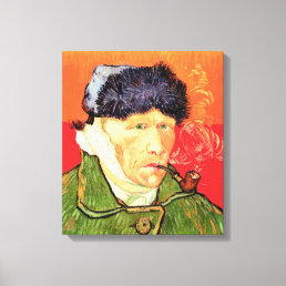 Van Gogh - Self Portrait with Bandaged Ear &amp; Pipe Canvas Print