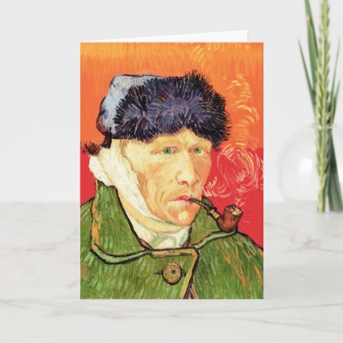 Van Gogh _ Self Portrait with Bandaged Ear  Pipe Card