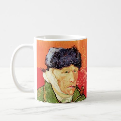 Van Gogh _ Self Portrait with Bandaged Ear  Pipe Coffee Mug
