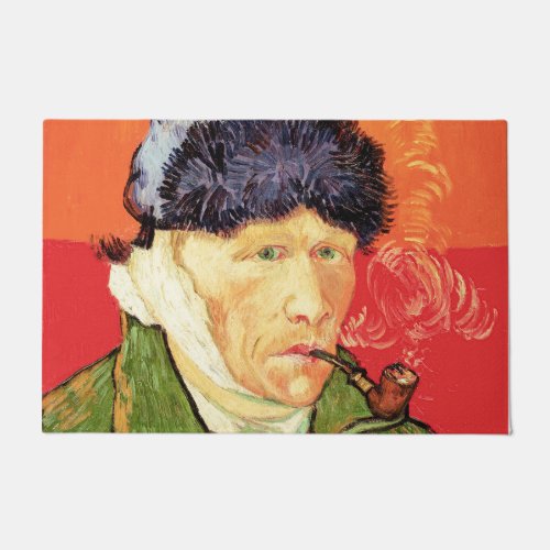 Van Gogh _ Self Portrait with Bandaged Ear  Pipe Doormat