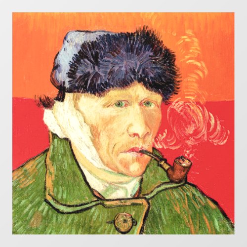 Van Gogh _ Self Portrait with Bandaged Ear  Pipe Floor Decals