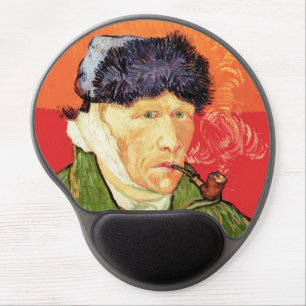 Van Gogh - Self Portrait with Bandaged Ear & Pipe Gel Mouse Pad